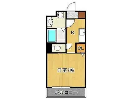 GRAN REGALE(1K/3階)の間取り写真