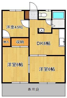 サンシティ高江(3DK/2階)の間取り写真