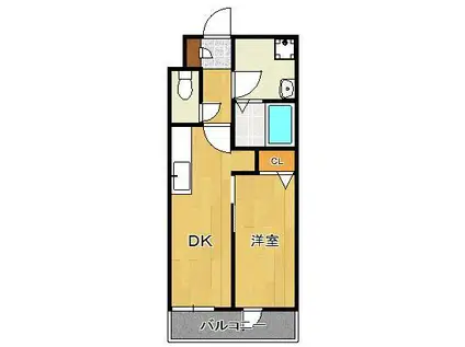 CRAFT直方(1LDK/2階)の間取り写真