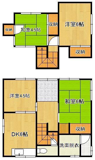 筑豊電気鉄道 新木屋瀬駅 徒歩15分 2階建 築40年