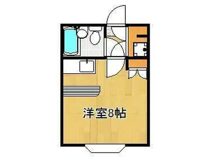 シティルーム折尾A(ワンルーム/2階)の間取り写真