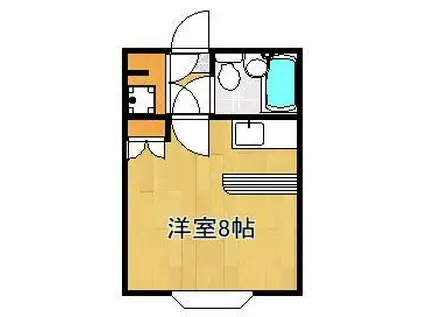 シティルーム折尾A(ワンルーム/2階)の間取り写真