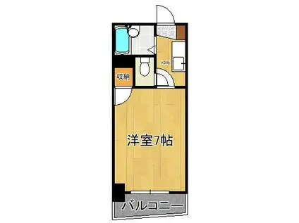 サンピア医生ヶ丘(1K/3階)の間取り写真