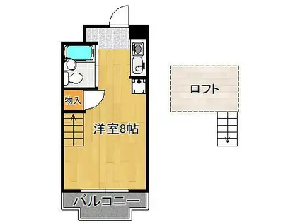 サニーベール日吉台(ワンルーム/1階)の間取り写真