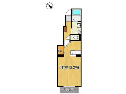 スプリング大浦(1K/1階)の間取り写真