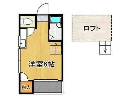 OASIS日吉台(ワンルーム/1階)の間取り写真