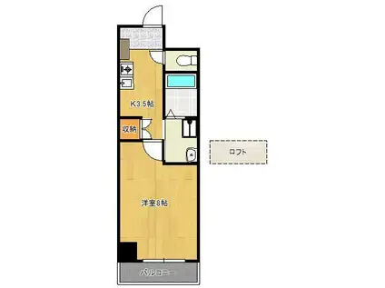 エクセレント藤(1K/3階)の間取り写真