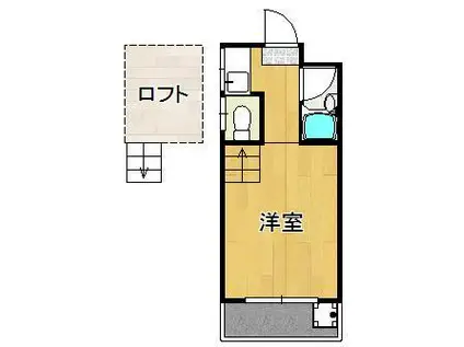 シエル折尾(ワンルーム/1階)の間取り写真