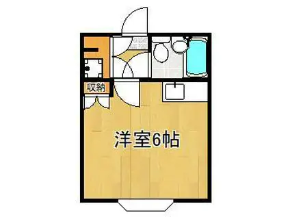 シティルーム折尾B(ワンルーム/1階)の間取り写真