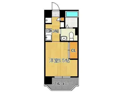 コンプレート千代ヶ崎(1K/3階)の間取り写真