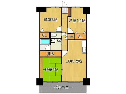 ANビル(3LDK/4階)の間取り写真