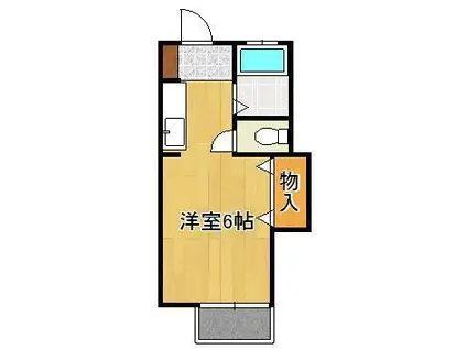 プチメゾン水巻(1K/1階)の間取り写真