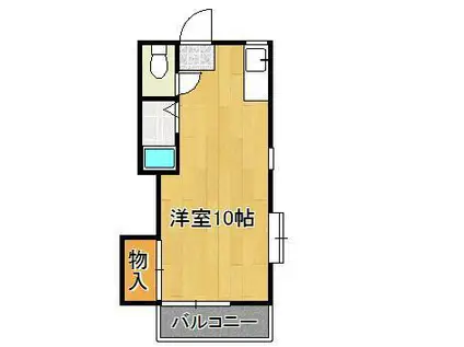 シティベールIDAI(ワンルーム/1階)の間取り写真
