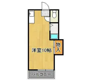 シティベールIDAI(ワンルーム/1階)の間取り写真