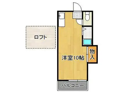 シティベールIDAI(ワンルーム/2階)の間取り写真