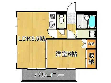 THE SQUARE・ORIO RESIDENCE(1LDK/3階)の間取り写真