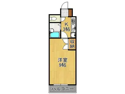 グランピア力丸(1K/6階)の間取り写真