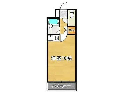 アーバンポート折尾学園都市(ワンルーム/3階)の間取り写真