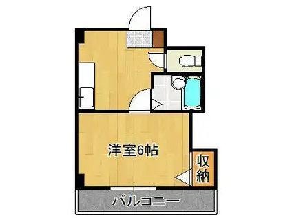 マンション葉山自由ヶ丘(1K/4階)の間取り写真