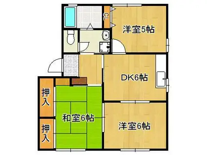 キャンディーハウス(3DK/1階)の間取り写真