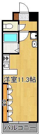 サンシティー則松(ワンルーム/2階)の間取り写真
