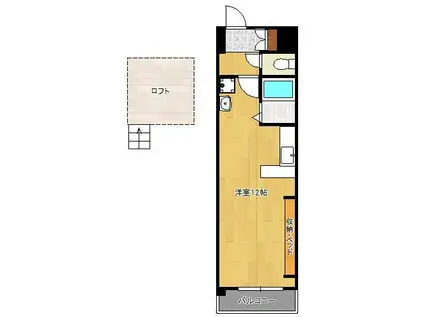 サンシティー則松(ワンルーム/6階)の間取り写真