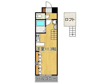 サンシティー則松(ワンルーム/6階)の間取り写真
