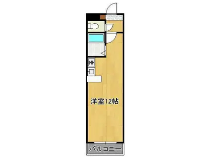 サンシティー則松(1K/2階)の間取り写真