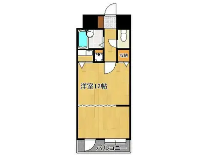 ケイズプレイス光貞台(ワンルーム/3階)の間取り写真