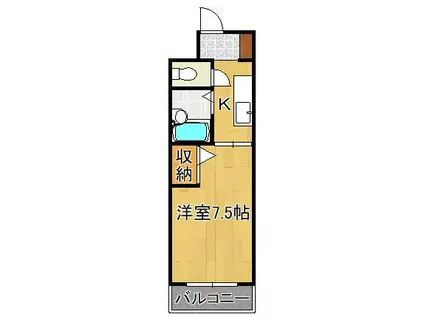 メゾン浅川台(1K/3階)の間取り写真