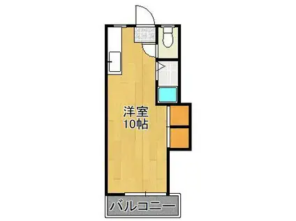 シティベールあおい(ワンルーム/1階)の間取り写真