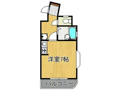 オリエンタル折尾駅(ワンルーム/2階)の間取り写真