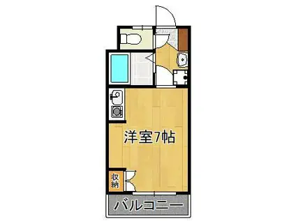 オリエンタル折尾駅(ワンルーム/2階)の間取り写真