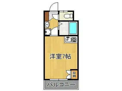 オリエンタル折尾駅(ワンルーム/5階)の間取り写真