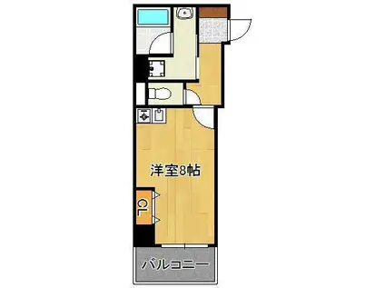 パラシオ二島(ワンルーム/5階)の間取り写真