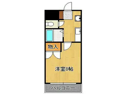 ロイヤルハイツ折尾1号館(1K/6階)の間取り写真