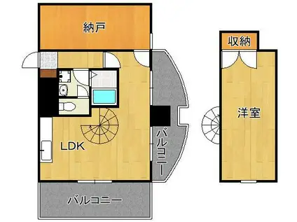 レイズ高須(1SLDK/4階)の間取り写真