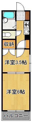 ジョイフル折尾Ⅰ(2K/1階)の間取り写真