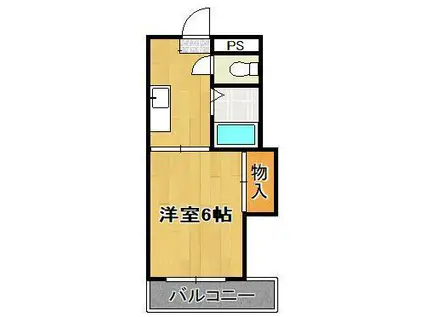 ギャラン千代ヶ崎(1K/1階)の間取り写真