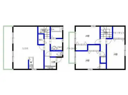 ケイズ スクエア C棟(3LDK/1階)の間取り写真