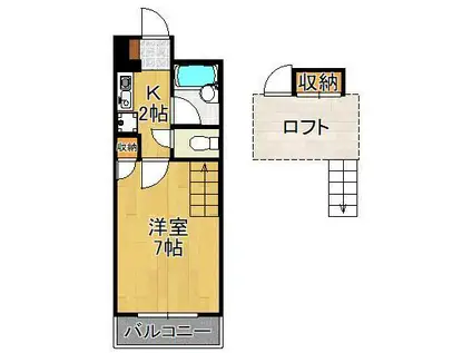 PLイースト医生ヶ丘2(1K/3階)の間取り写真
