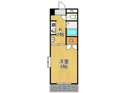 松井ビル(1K/4階)の間取り写真