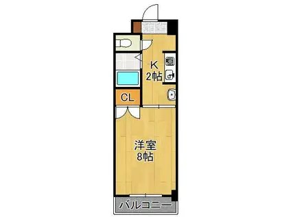 松井ビル(1K/4階)の間取り写真