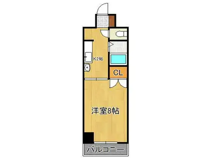 松井ビル(1K/6階)の間取り写真