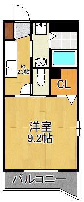 グリーンコートⅢ番館(1K/3階)の間取り写真