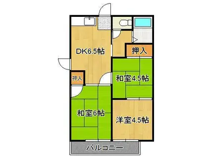 プチメゾン高須(3DK/1階)の間取り写真