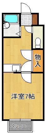トワエモア(1K/2階)の間取り写真