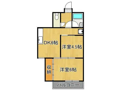 サンリバー葉山(2DK/1階)の間取り写真