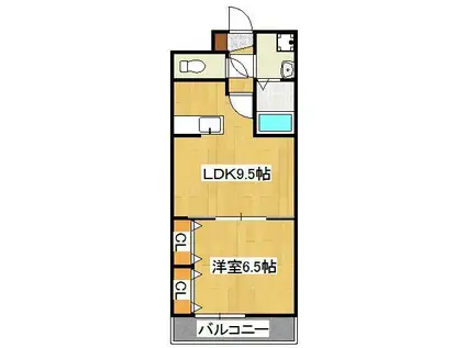 コスモス浅川学園台(1LDK/3階)の間取り写真