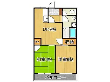 K&Nビル(2DK/4階)の間取り写真